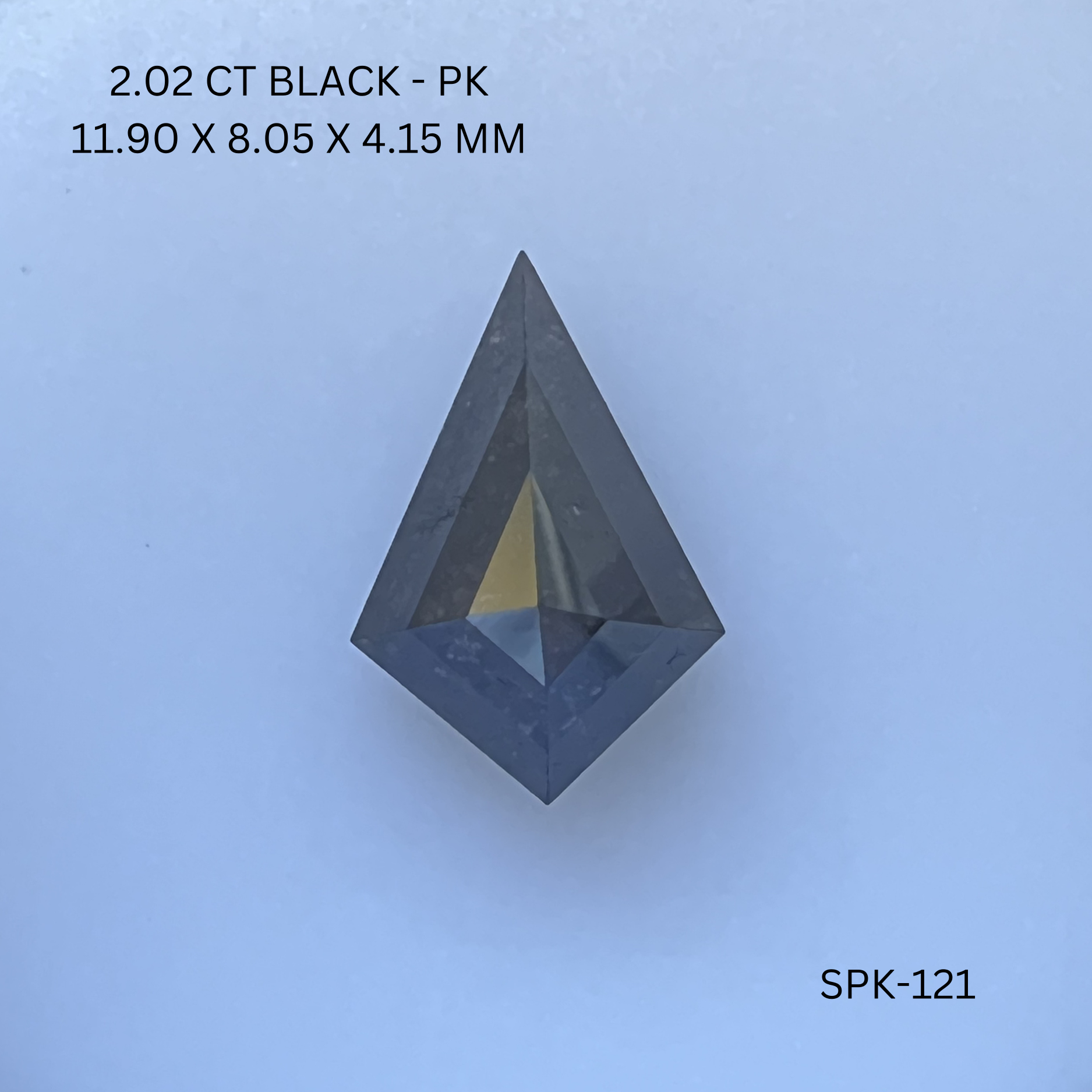 2.02CT Black Kite Natural Salt and Pepper Diamond 11.9*8.05*4.15MM