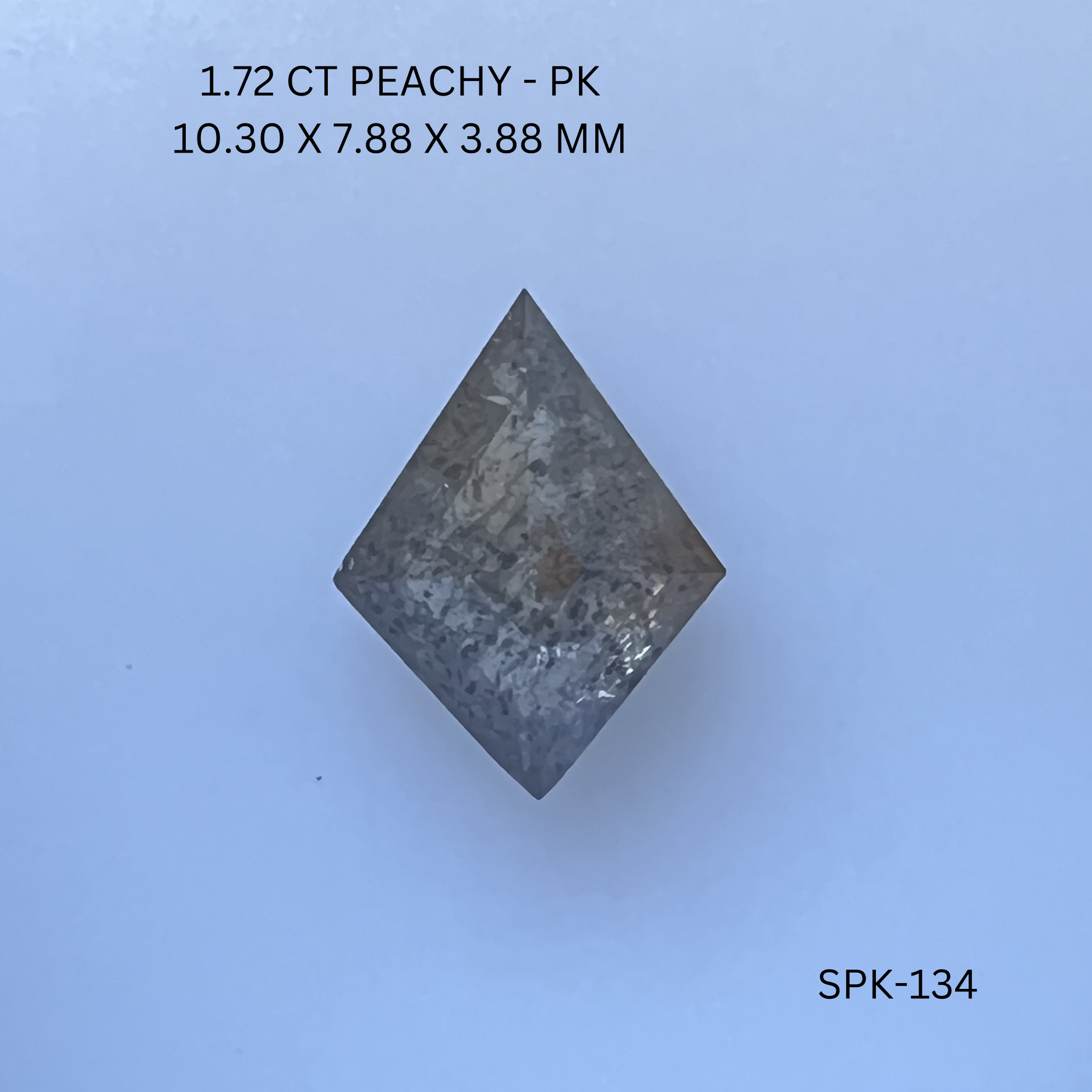 1.72CT Peachy Kite Natural Salt and Pepper Diamond 10.3*7.88*3.88MM