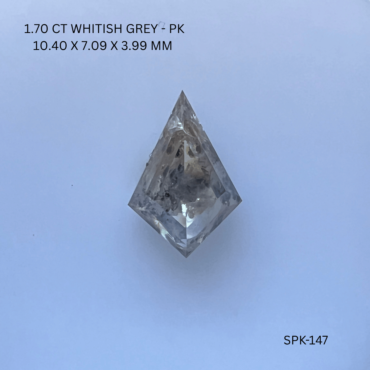 1.70 CT WHITISH GREY PK KITE diamond Salt & Pepper