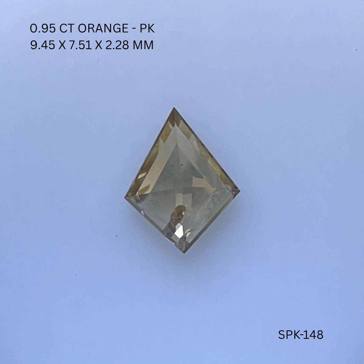0.95 CT ORANGE PK KITE diamond Salt & Pepper