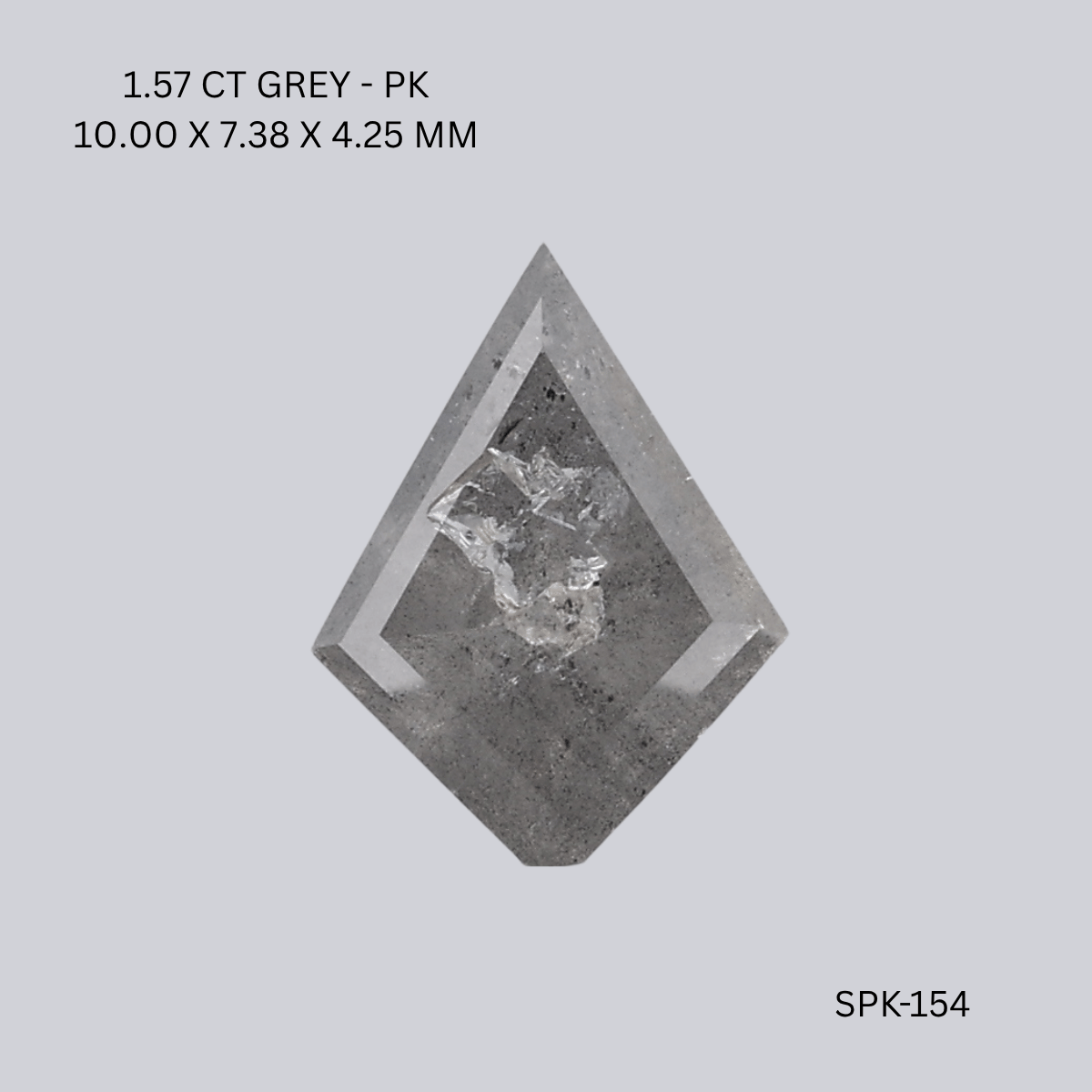1.57 CT GREY PK KITE diamond Salt & Pepper