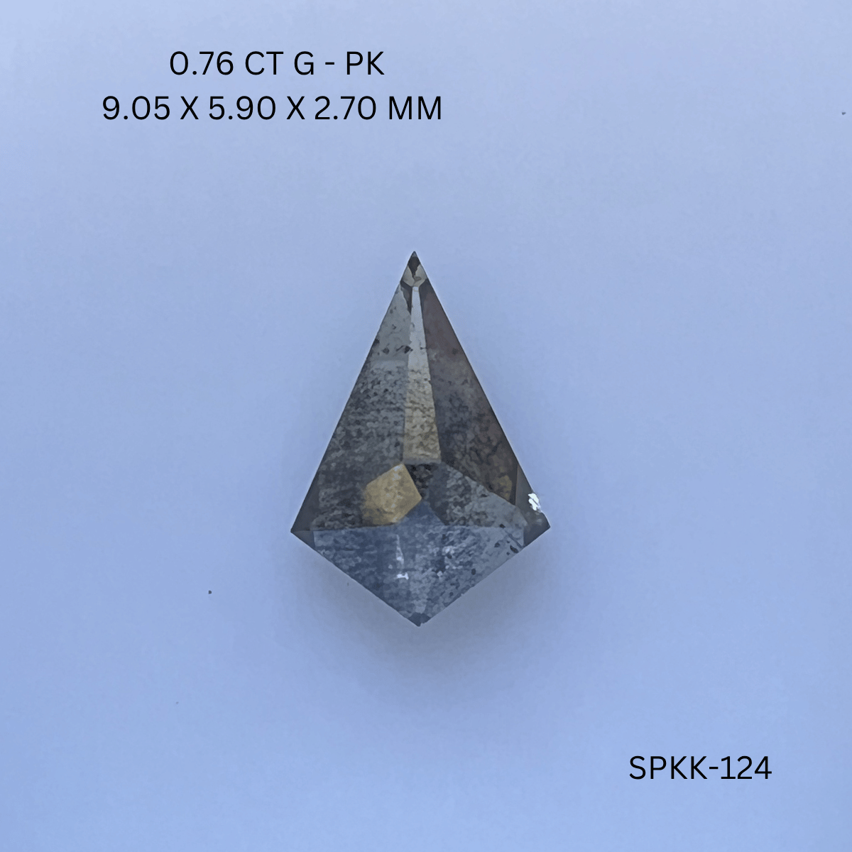 0.76 CT G PK KITE diamond Salt & Pepper