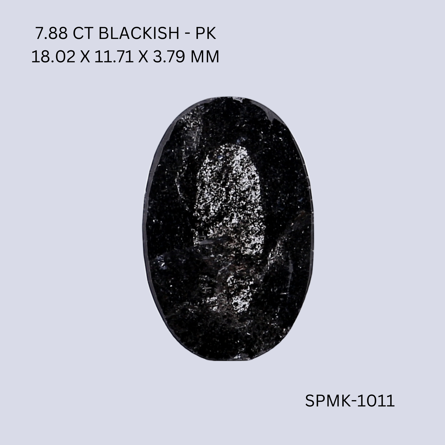 7.88 CT BLACKISH PK OVAL diamond Fancy Shape