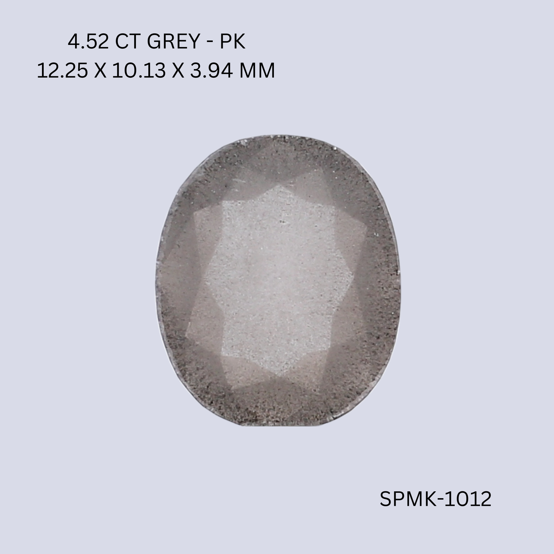 4.52 CT GREY PK CUSHION diamond Fancy Shape