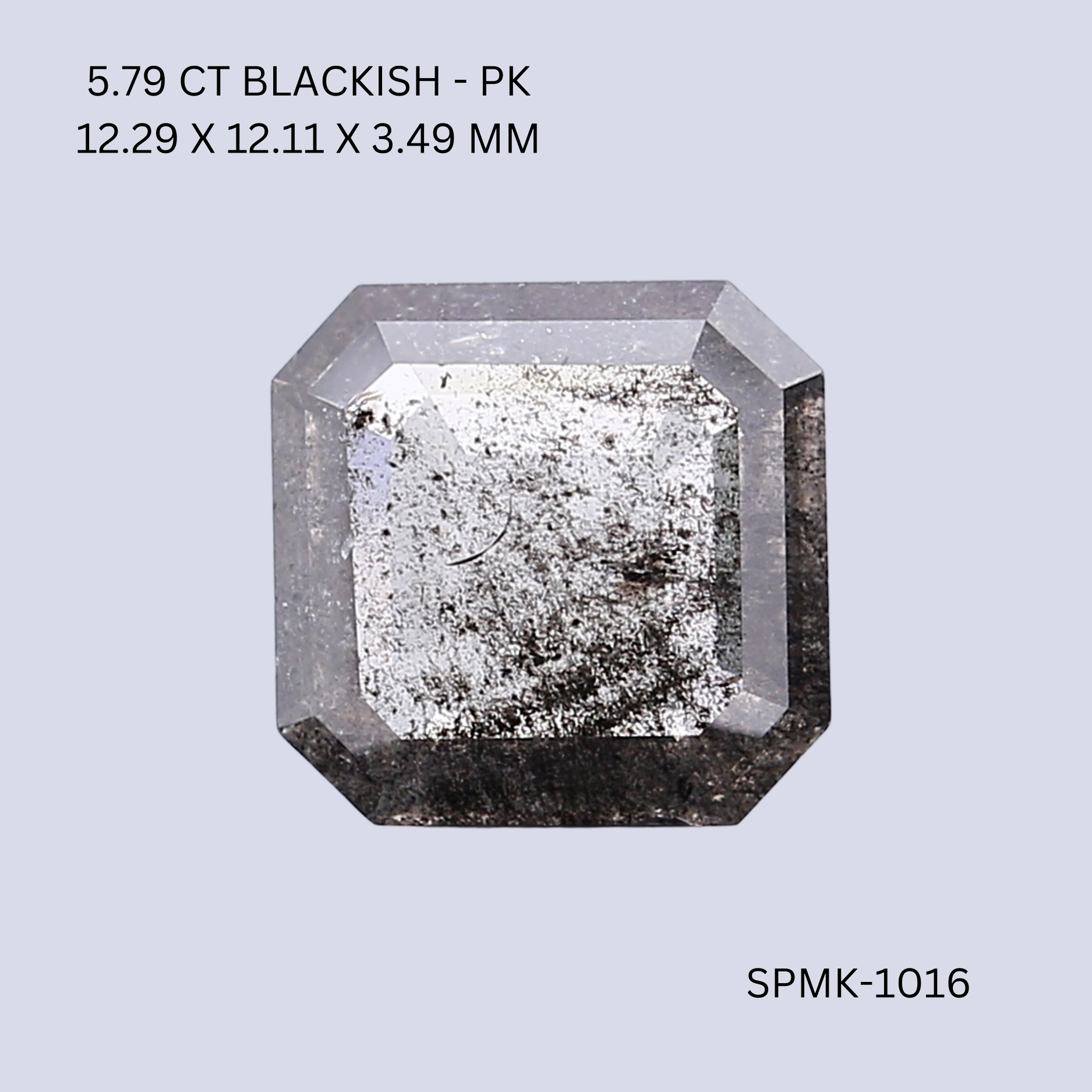 5.79 CT BLACKISH PK EMERALD diamond Fancy Shape