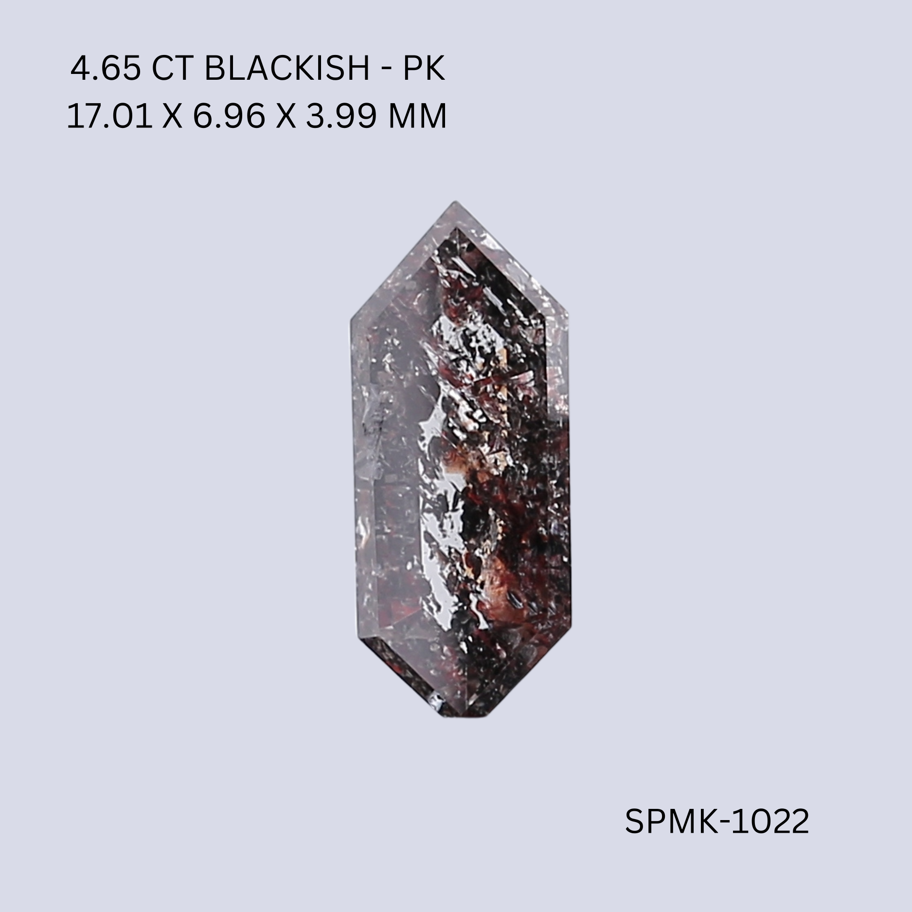 4.00 CT BLACKISH PK HEXAGONAL diamond Fancy Shape