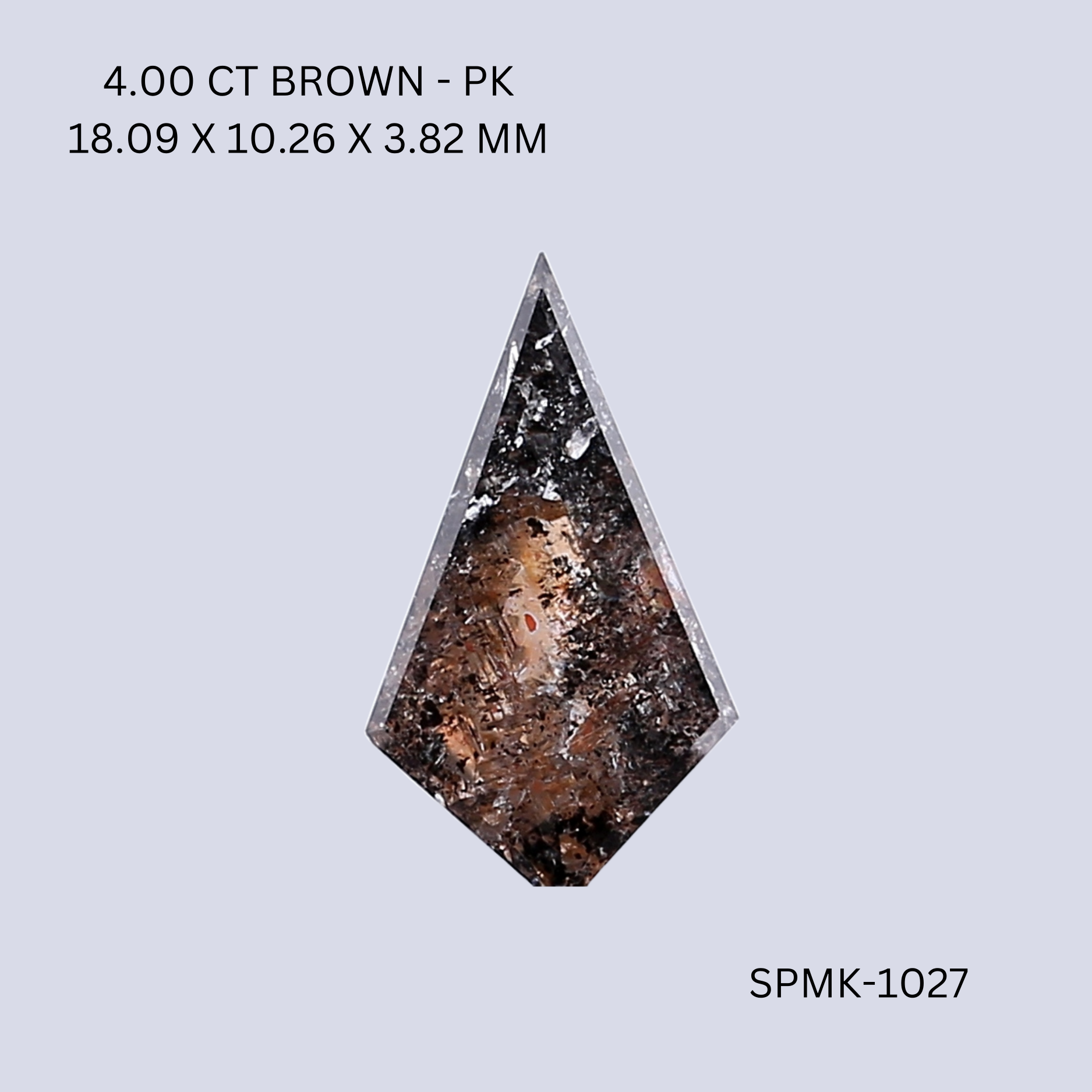 4.00 CT BROWNISH PK KITE diamond Fancy Shape