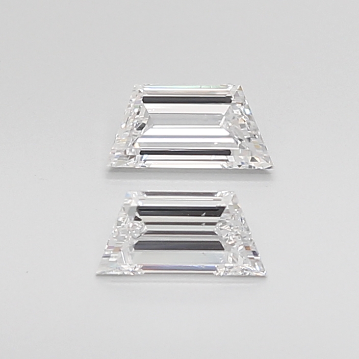 0.68 CT F VS2 TRAPEZOID diamond Pairs Inventory