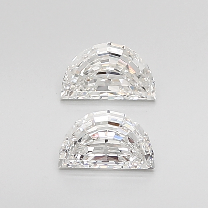 0.9 CT H VVS2 HALF MOON diamond Pairs Inventory