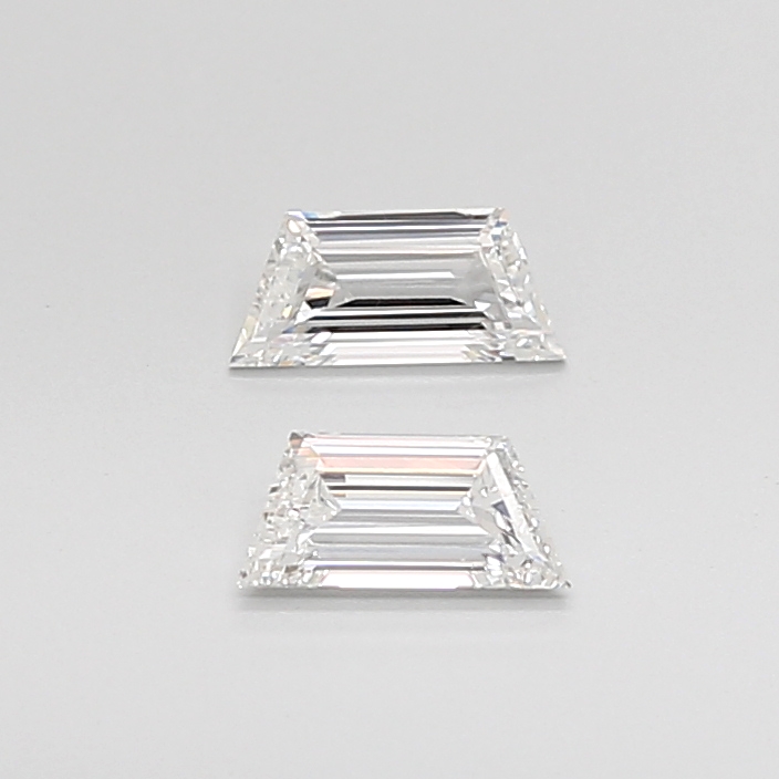 0.46 CT F VVS2 TRAPEZOID diamond Pairs Inventory