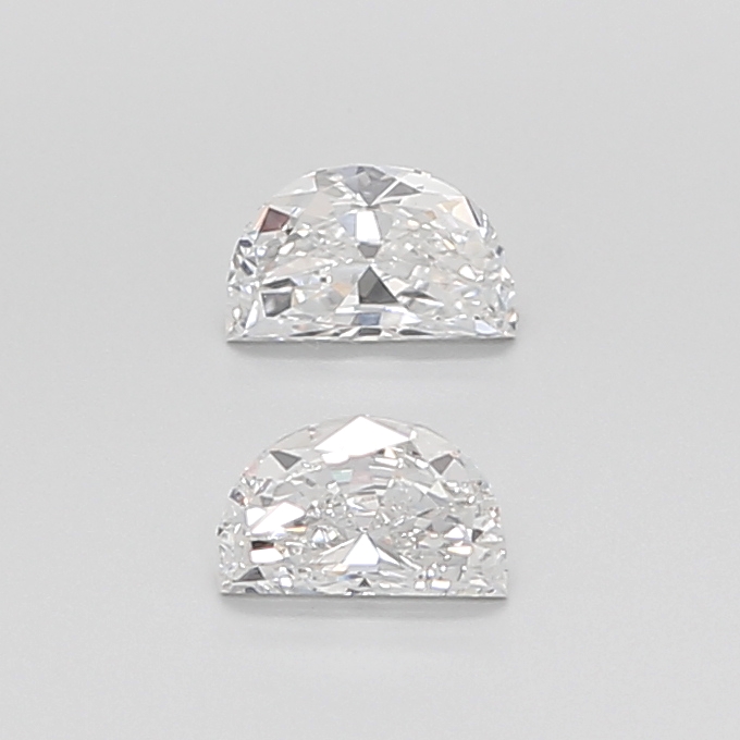 0.7 CT E VVS2 HALF MOON diamond Pairs Inventory