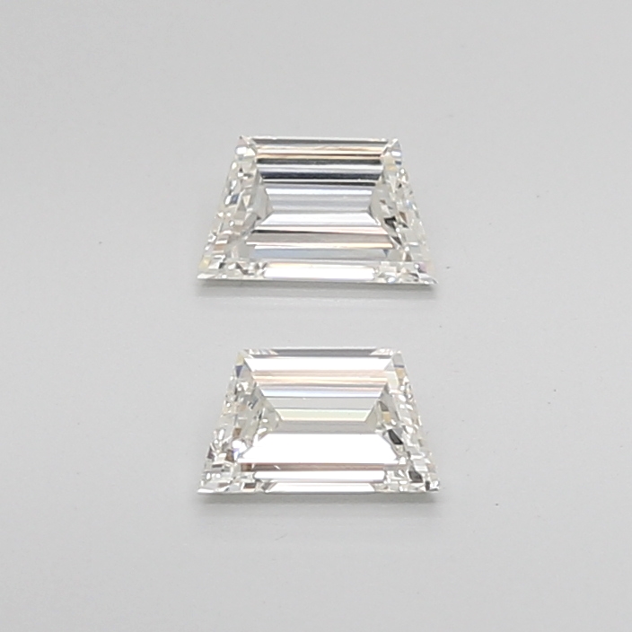 0.67 Ct G VS1 Hexagonal Diamond Pair - Natural Matching Hexagon Cut Diamonds for Jewelry