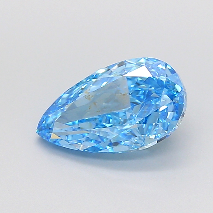 2.50 CT BLUE VVS2 PEAR diamond Fancy Shape