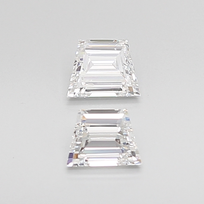 0.65 CT F VVS2 TRAPEZOID diamond Pairs Inventory