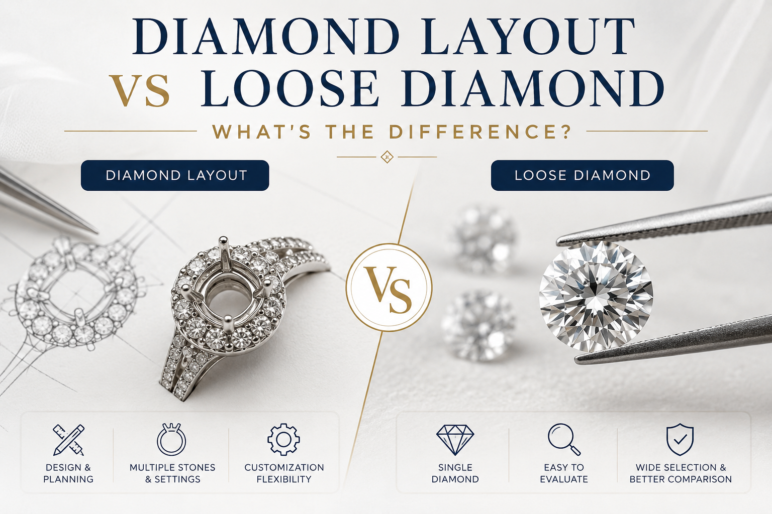 Diamond Layout vs Loose Diamond - What's the Difference