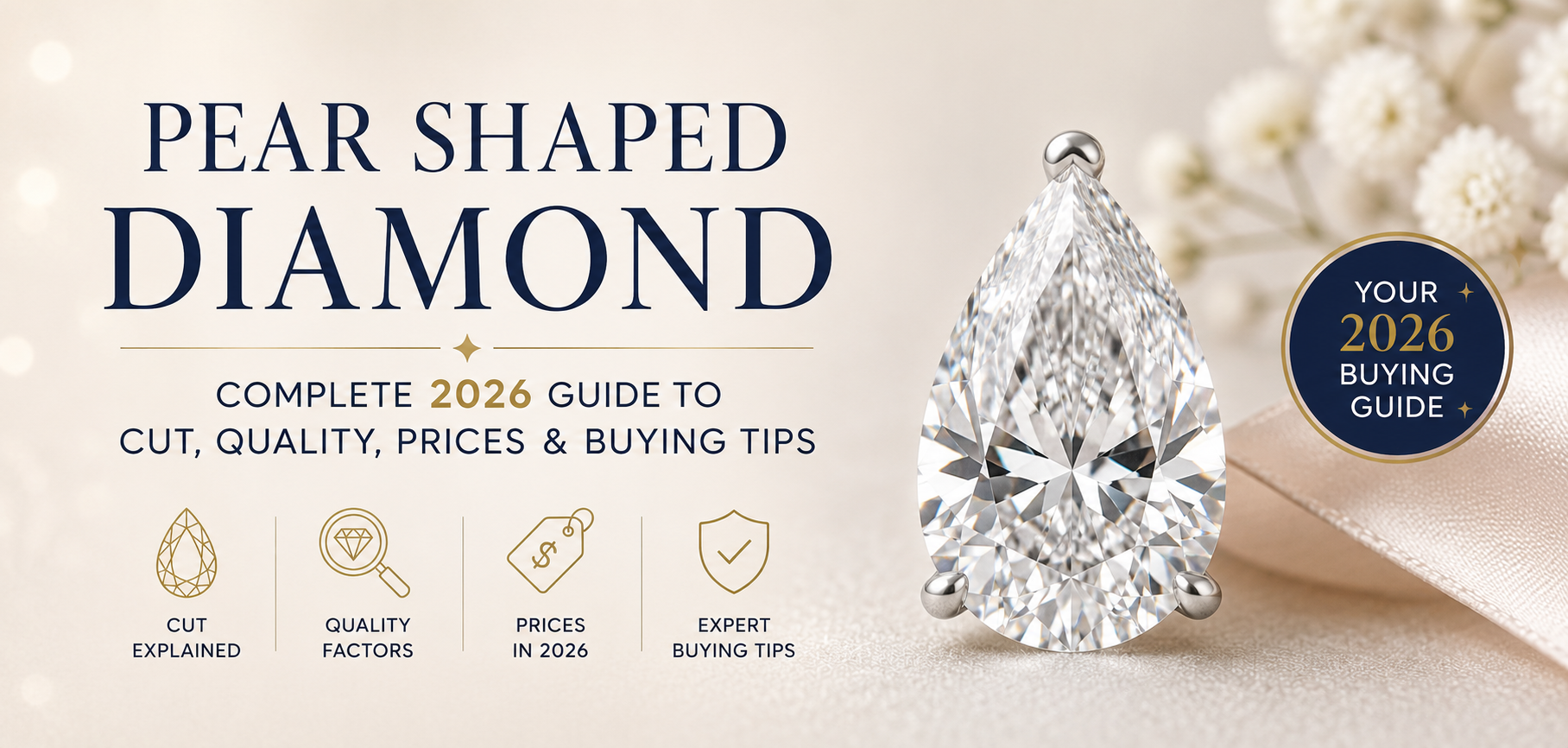 Pear Shaped Diamond Complete 2026 Guide to Cut, Quality, Prices & Buying Tips